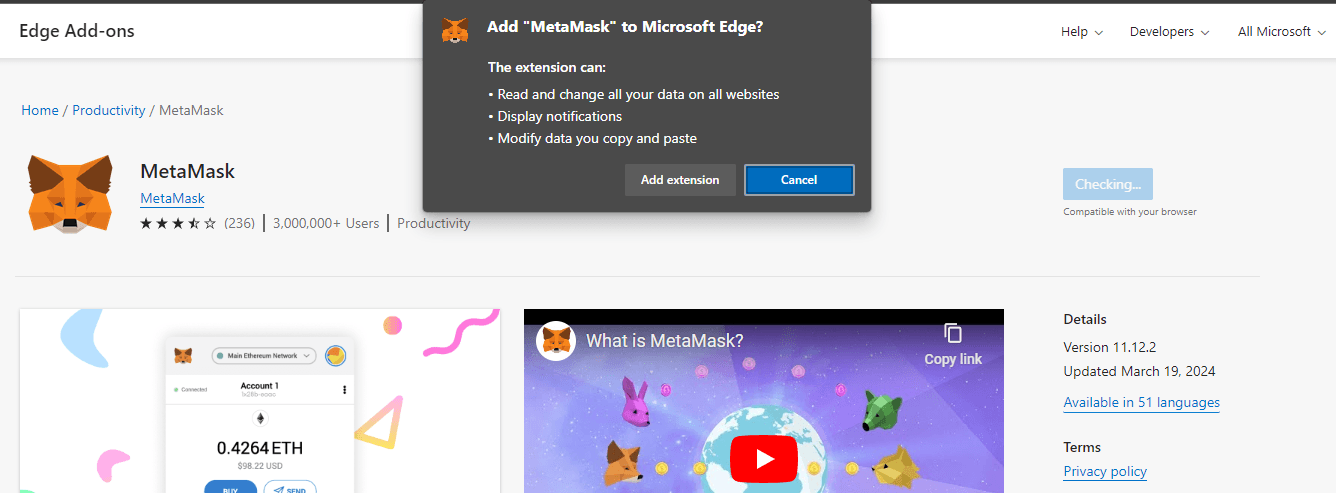 Metamask Download Extension