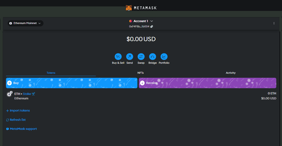 Metamask Account